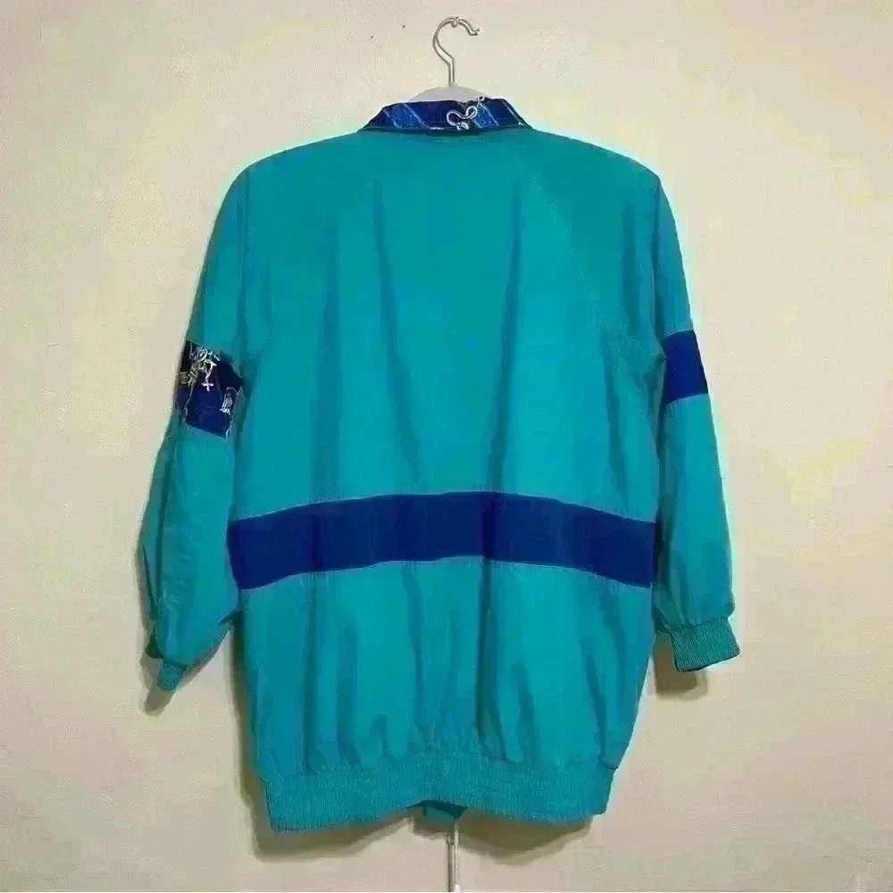 Vintage Komitor Jacket Women 18/20 Green Purple Mid Length Coat 80s,90s - Picture 5 of 15